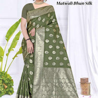 Refined Elegance Jacquard Silk Saree With Blouse Piece | TUL-MATWALI DHUN SILK