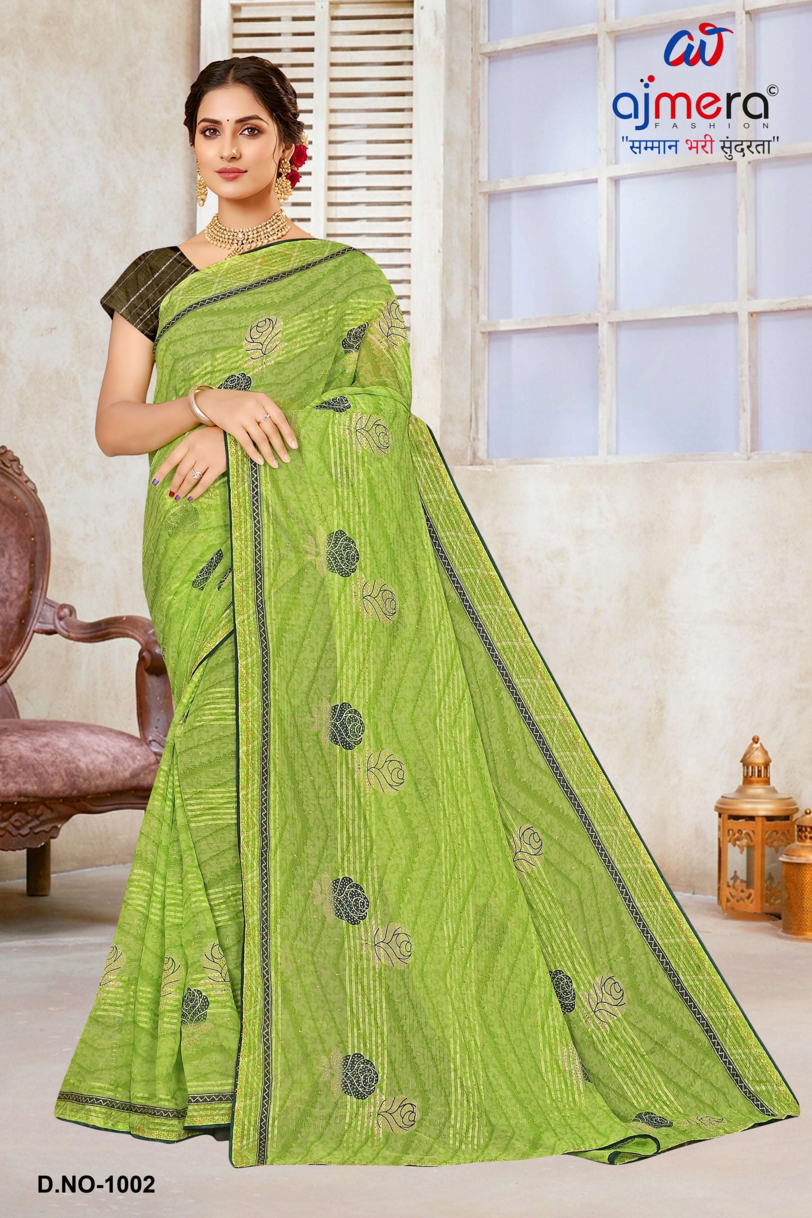 Graceful Printed Saree with Blouse Piece for Modern Ethnic Fashion  | SNR-LIBERTY