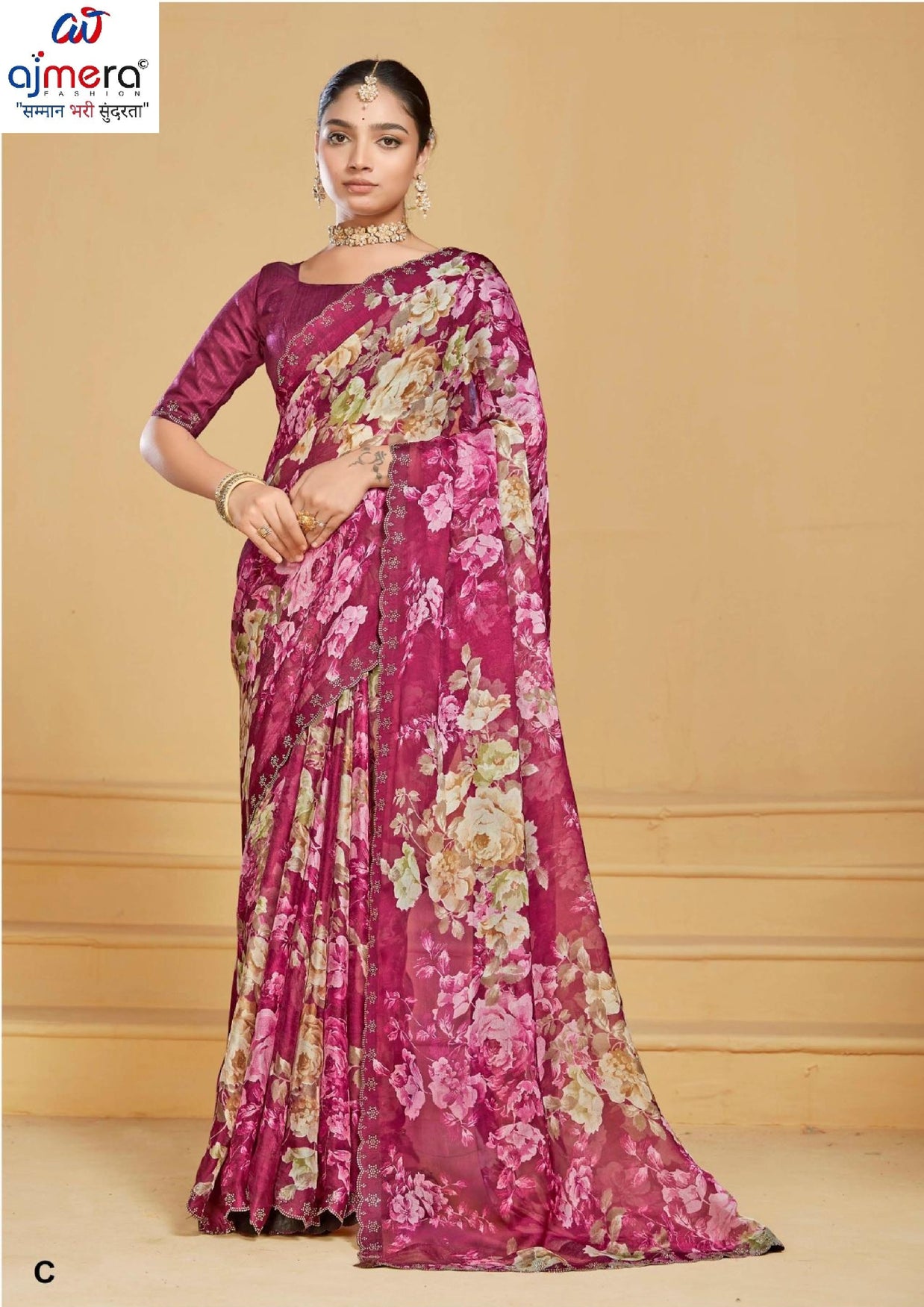 Premium Printed Saree with Matching Blouse Piece for Ethnic Elegance  | RDD-TANUJA