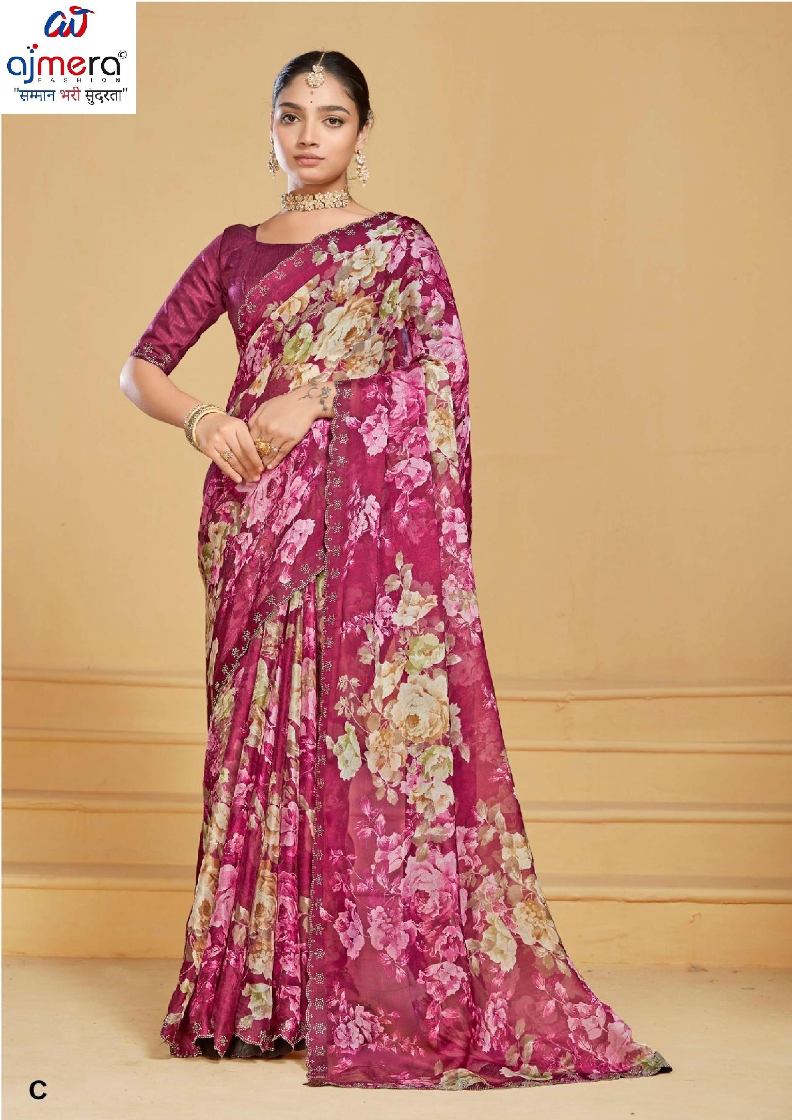 Premium Printed Saree with Matching Blouse Piece for Ethnic Elegance  | RDD-TANUJA