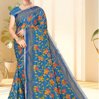 Stylish Printed Saree with Blouse Piece for Traditional Celebrations | SNR-COLGATE