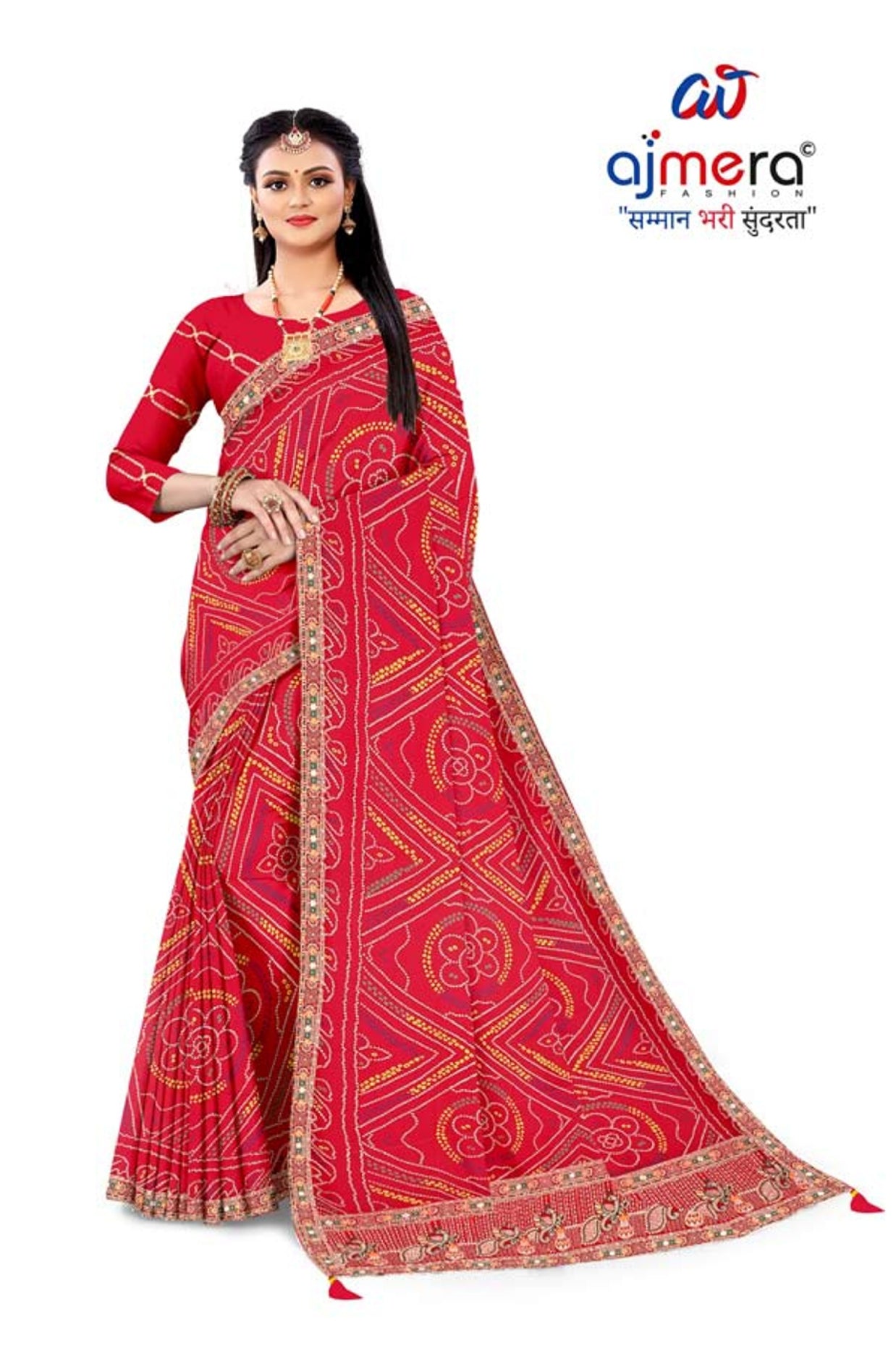 Georgette Print Loose Saree with Blouse for Premium Ethnic and Traditional Wear | TD-SUDHATI