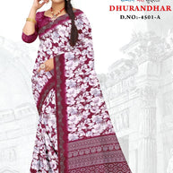 Premium Printed Saree with Matching Blouse Piece for Ethnic Elegance  | GLC-DHURANDHAR