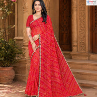 Georgette Print Loose Saree with Blouse for Premium Ethnic and Traditional Wear | JS-ANJALI-2