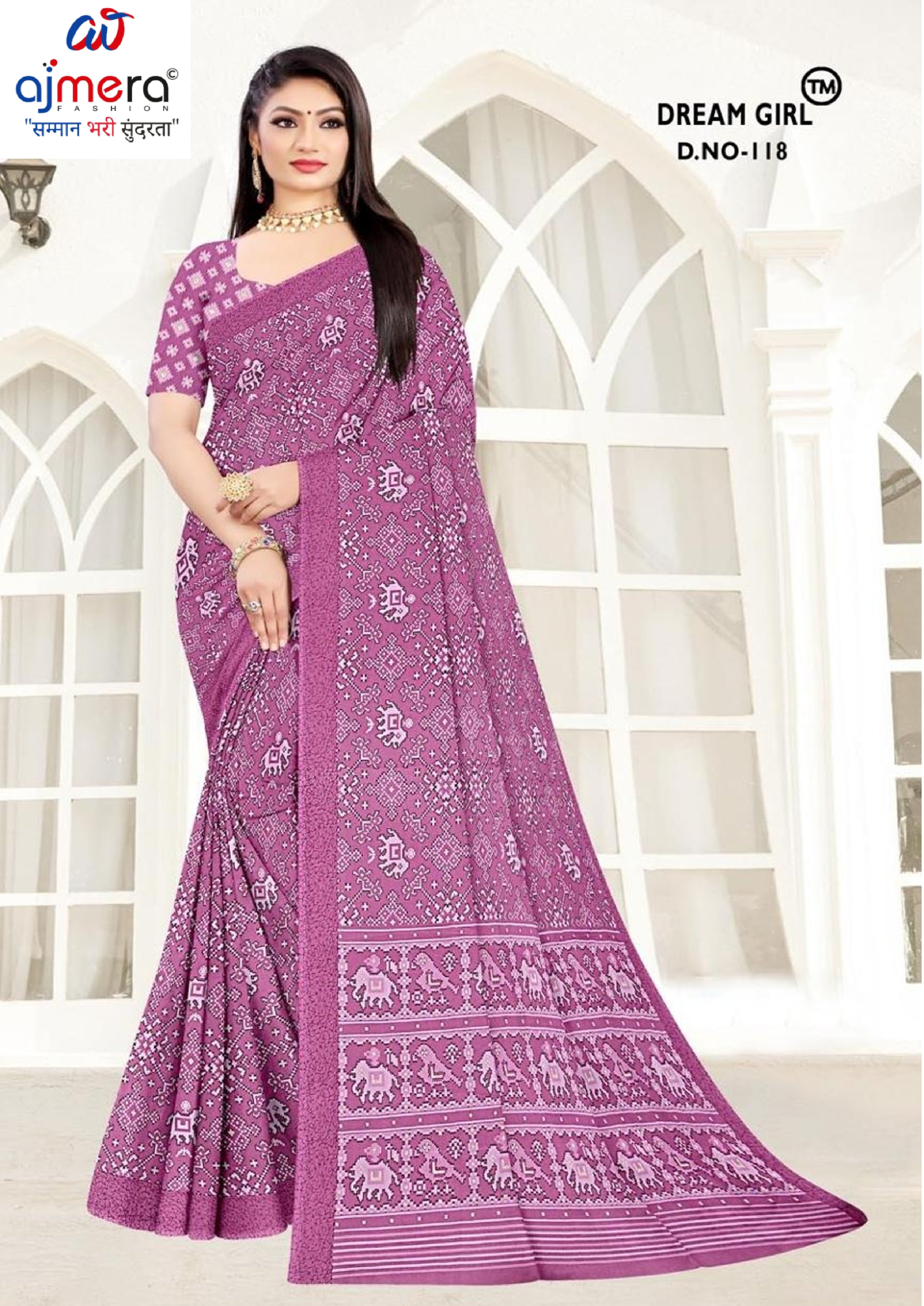 Stylish Printed Saree with Blouse Piece for Traditional Celebrations | PUS-DREAM GIRL-118