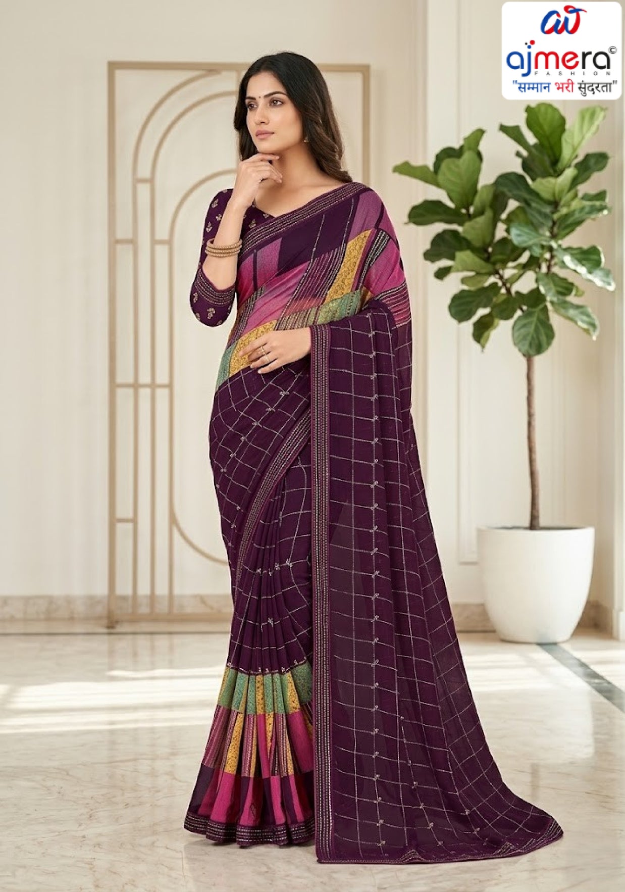 Exclusive Printed Saree without Blouse for Elegant Ethnic Look | SGR-RESHMA