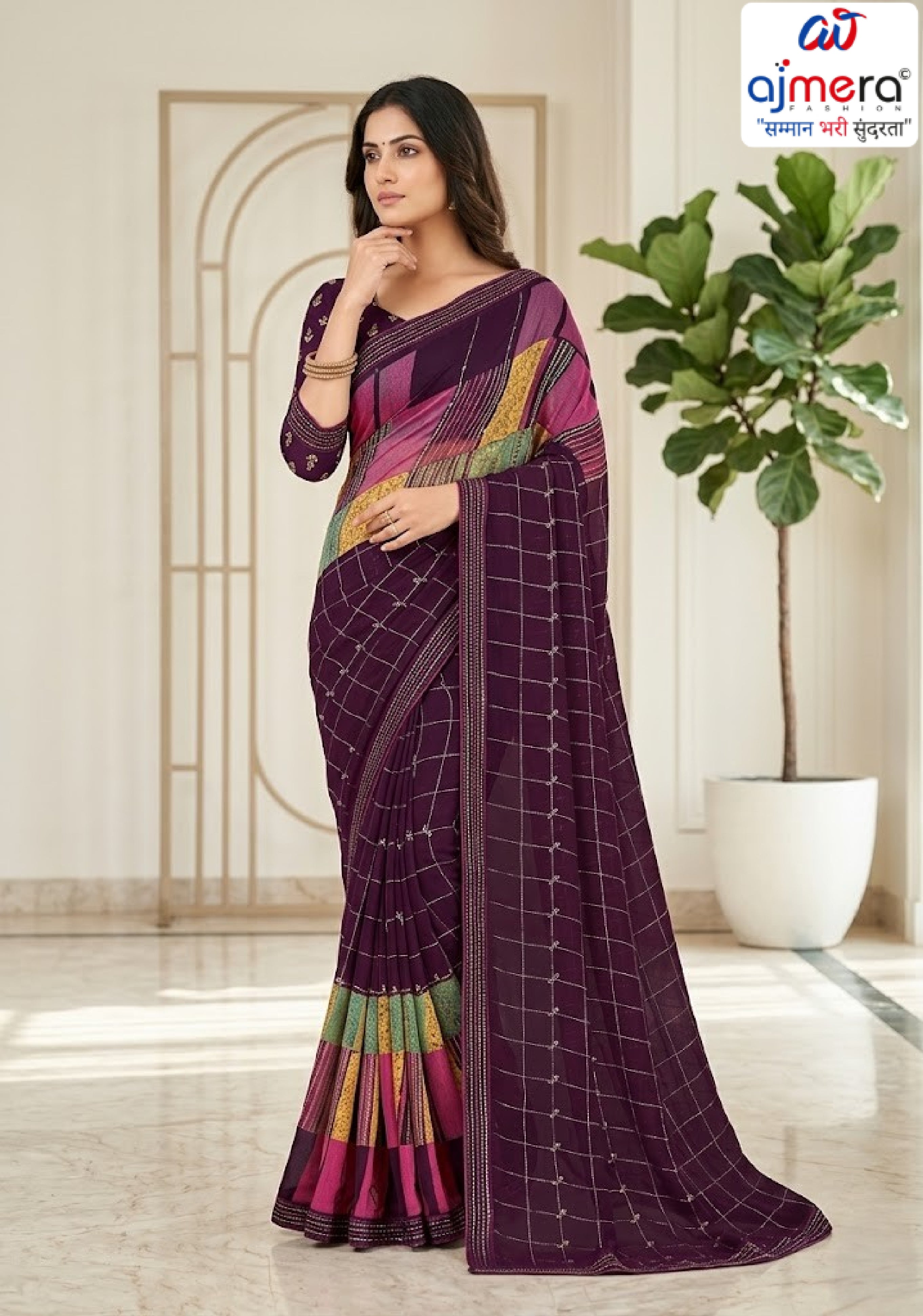 Exclusive Printed Saree without Blouse for Elegant Ethnic Look | SGR-RESHMA