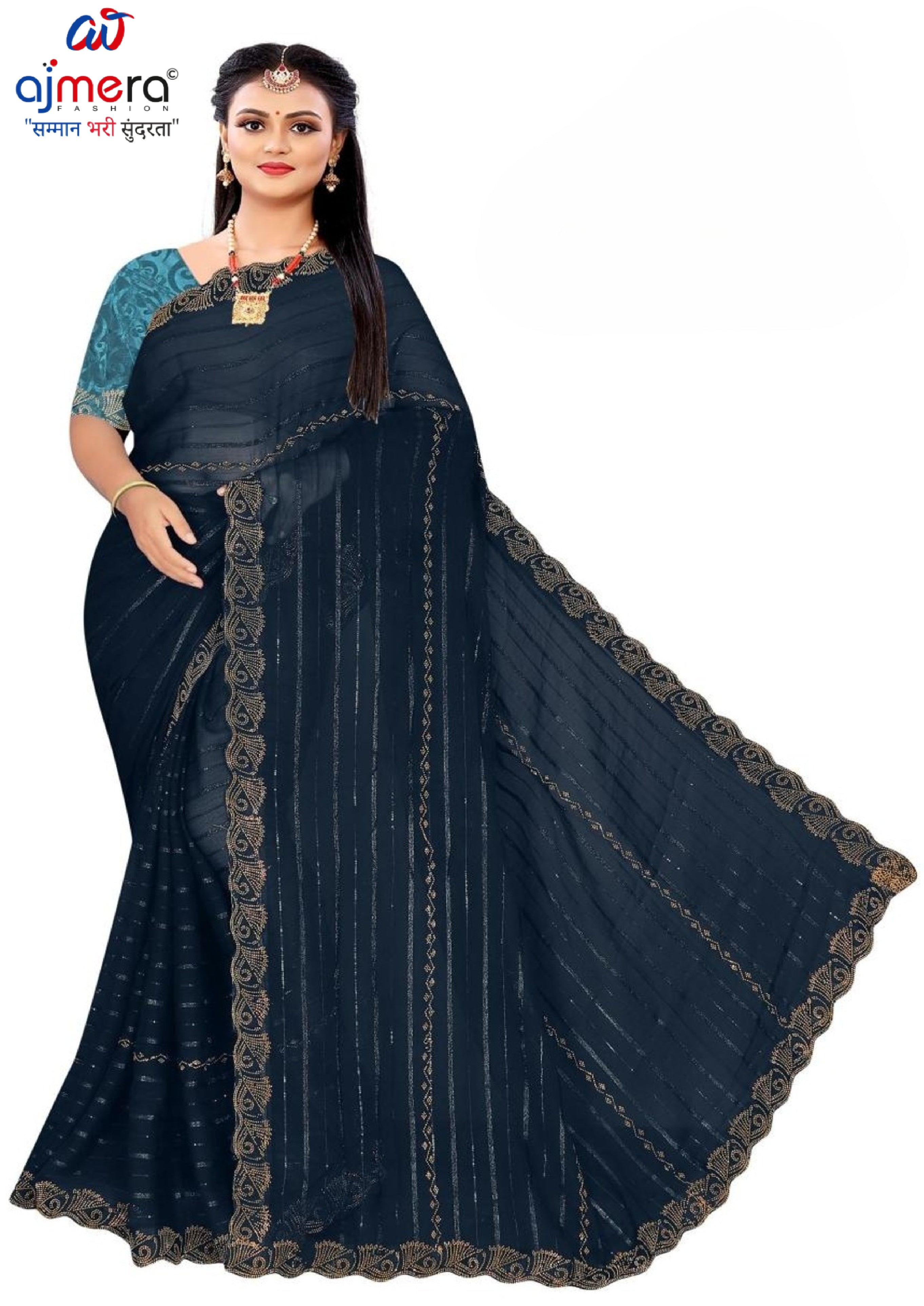 Crepe Dyed Matching Saree with Blouse Piece for Premium Ethnic and Traditional Wear | RAL-SHEHANSHA