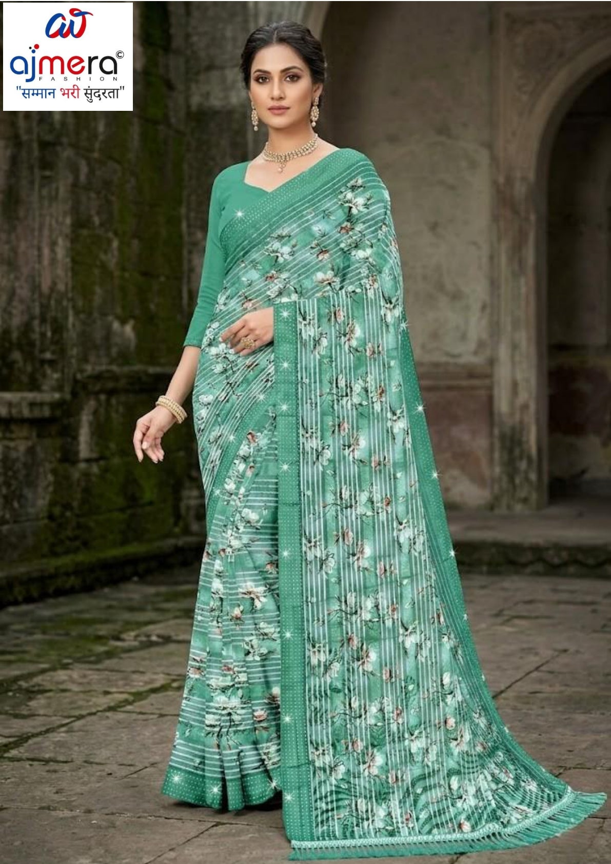 Designer Printed Saree with Blouse Piece for Special Occasions  | CAS-JAWANI DIWANI