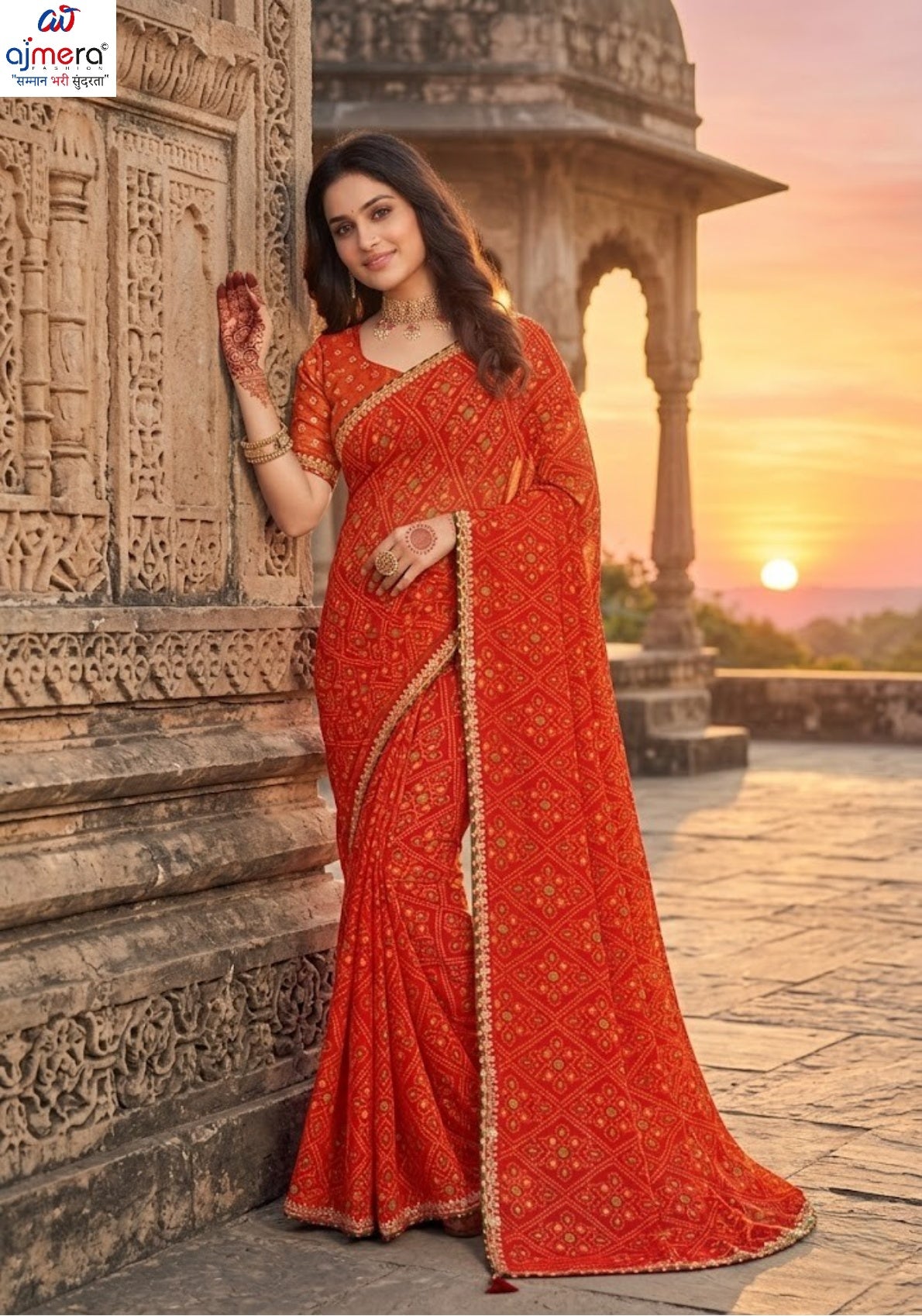 Graceful Printed Saree with Blouse Piece for Modern Ethnic Fashion | JS-SUHAG