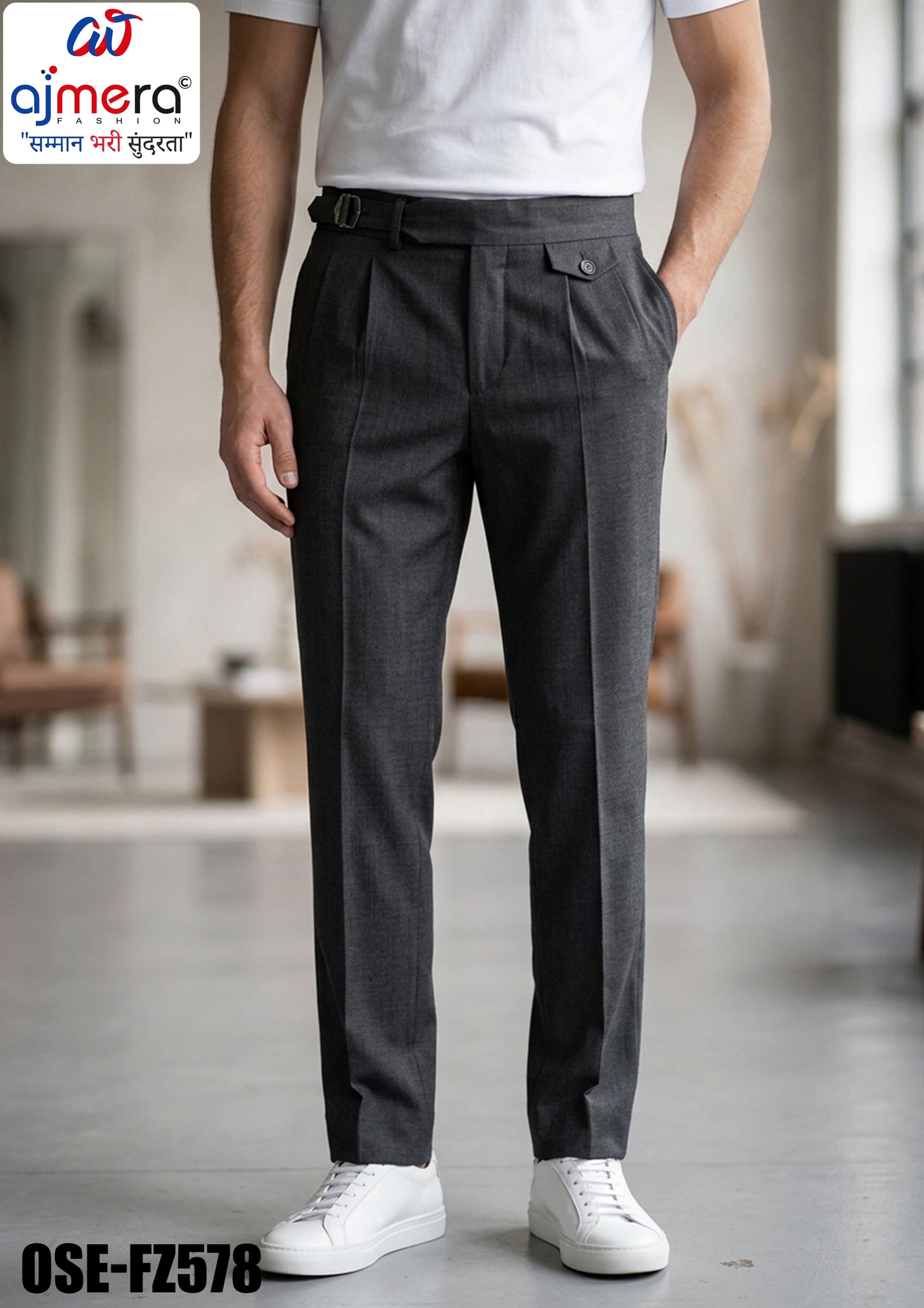 Premium Men's Formal Pant for Office & Business Wear | OSE-FZ578