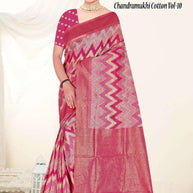 Exclusive Jacquard Silk Saree without Blouse for Premium Cultural Wear | TUL-CHANDRAMUKHI COTTON