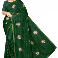 Printed Dyed Matching Saree with Blouse Piece for Premium Ethnic and Traditional Wear | VKM-ONE TIME