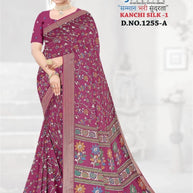 Classic Printed Saree with Blouse Piece for Timeless Traditional Style | GLC-KANCHI SILK-1