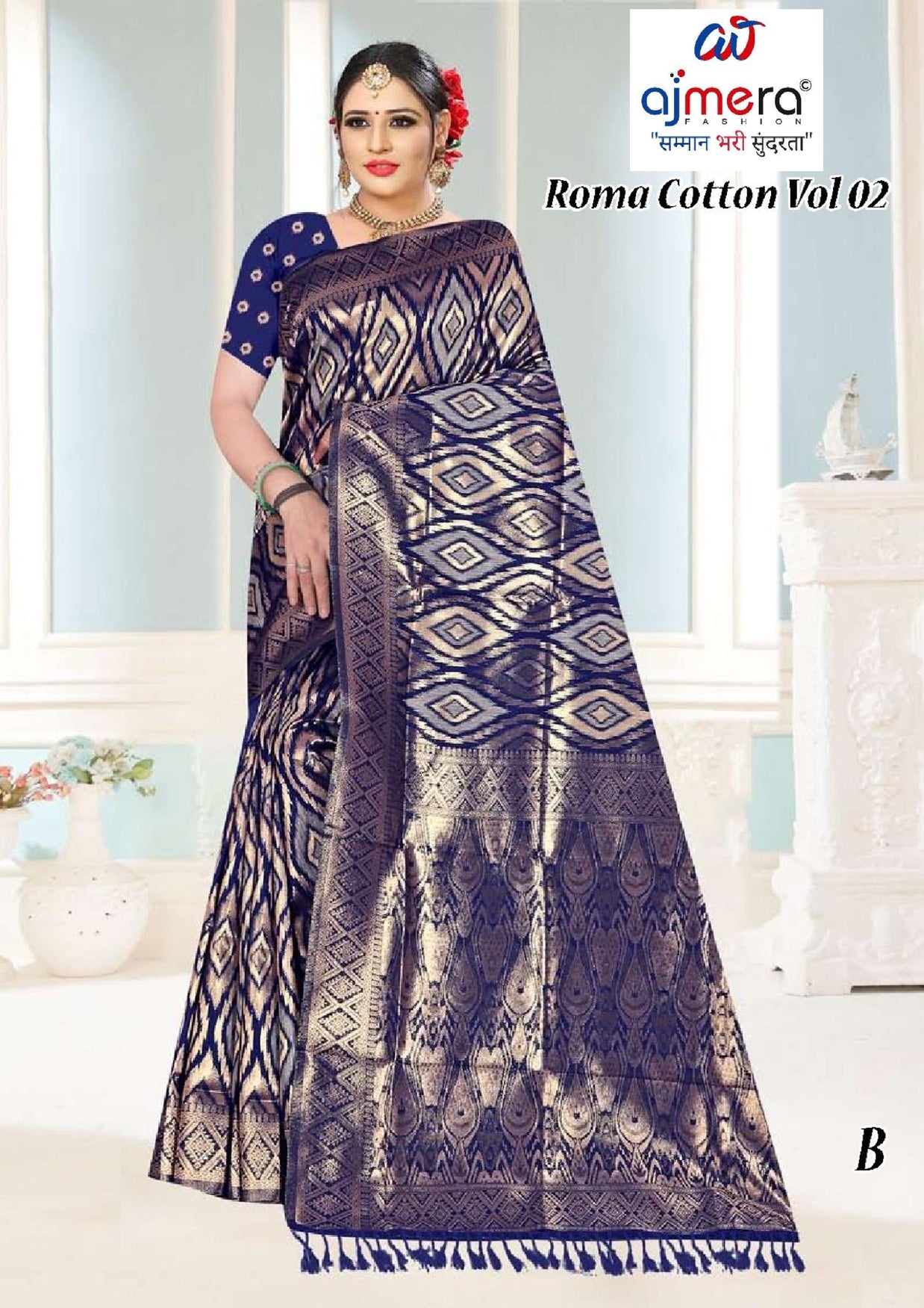 Graceful Jacquard Silk Saree with Blouse Piece for Timeless Ethnic Fashion | TUL-ROMA COTTON VOL-02