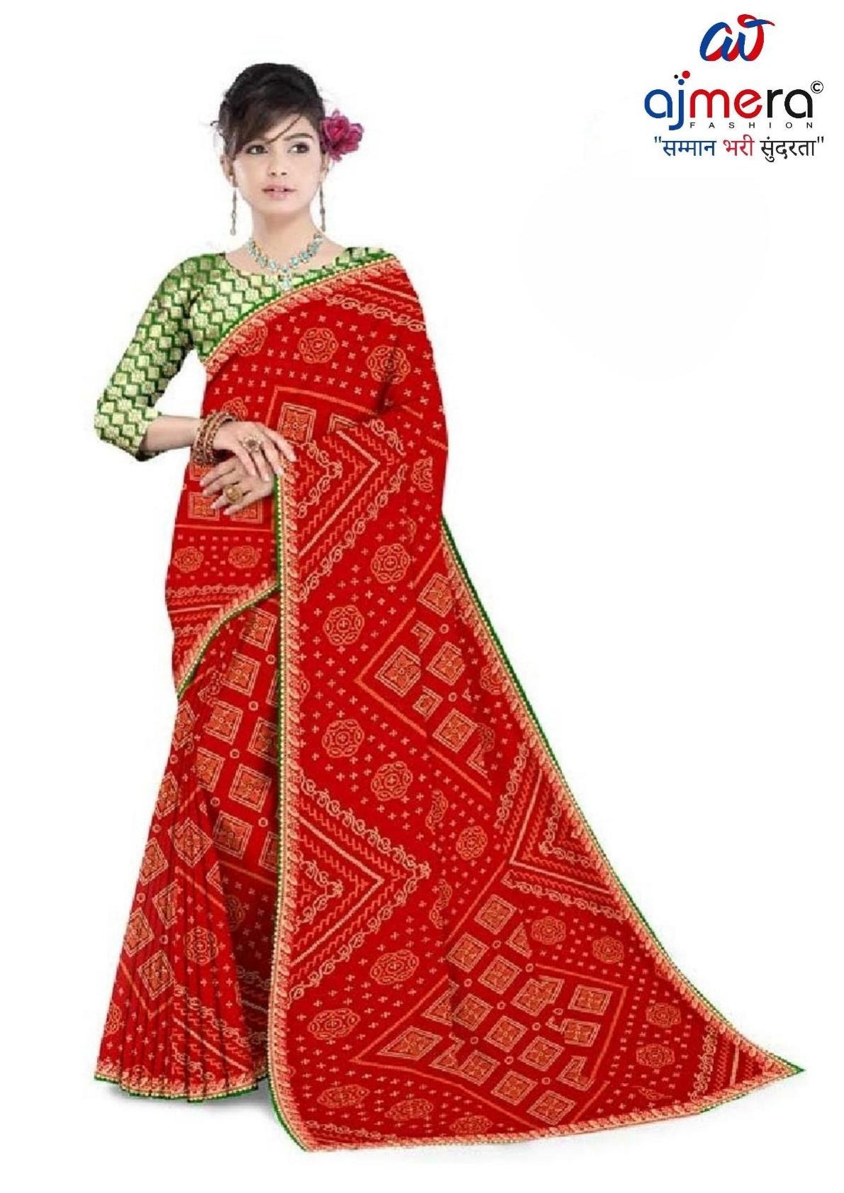 Designer Printed Saree with Blouse Piece for Special Occasions  | TD-RADHA