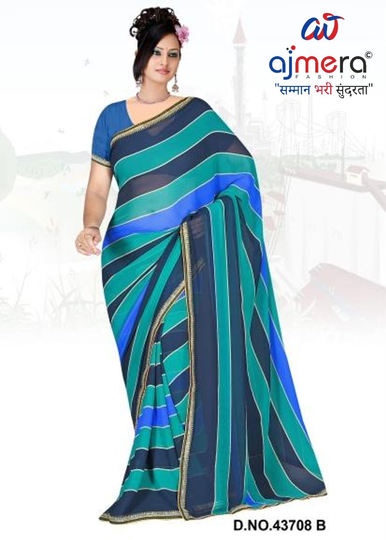 Chic Printed Saree with Blouse Piece for Sophisticated Ethnic Style | VER-HEERA-43708