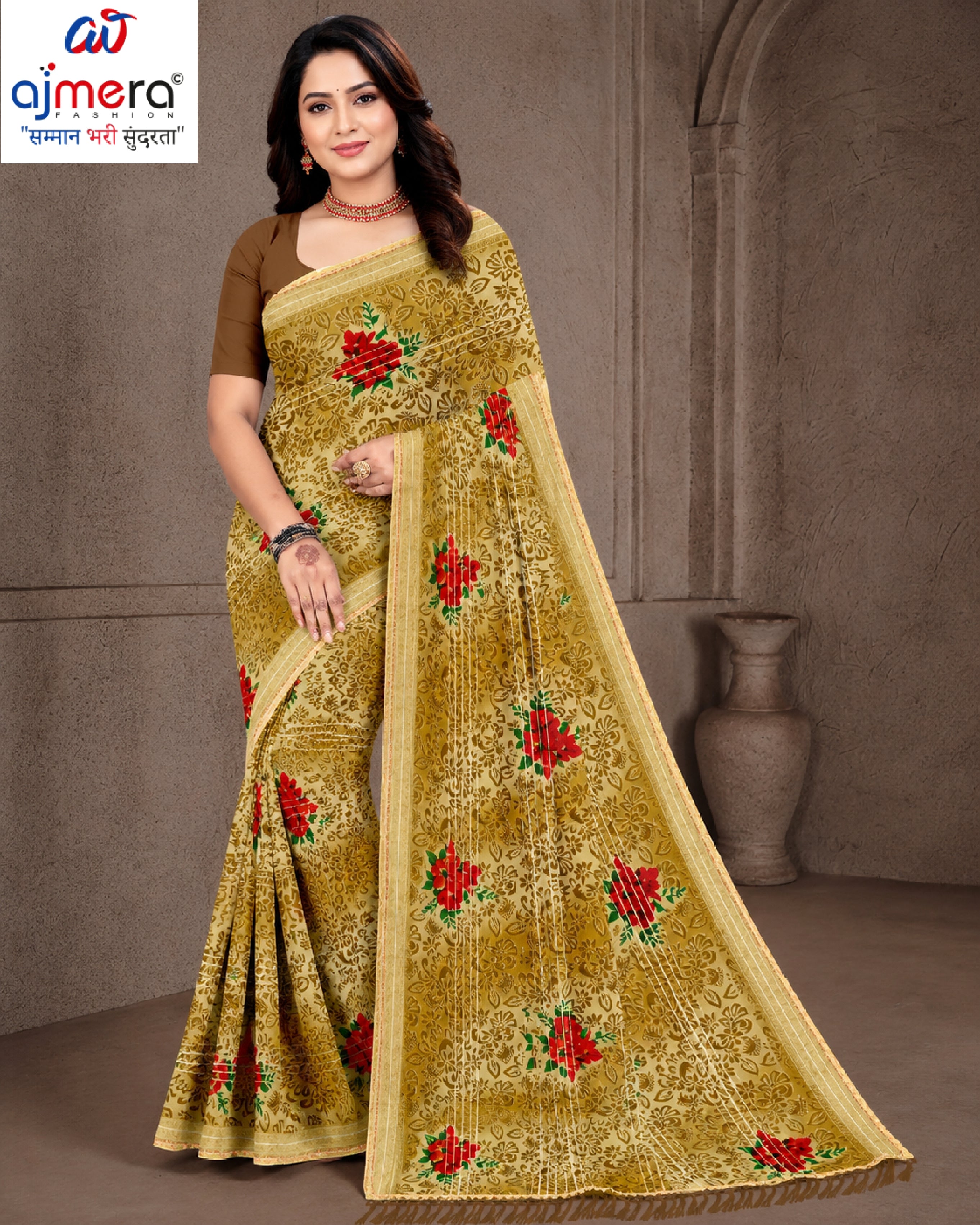 Stylish Printed Saree with Blouse Piece for Traditional Celebrations  | GPT-BIJLI-2