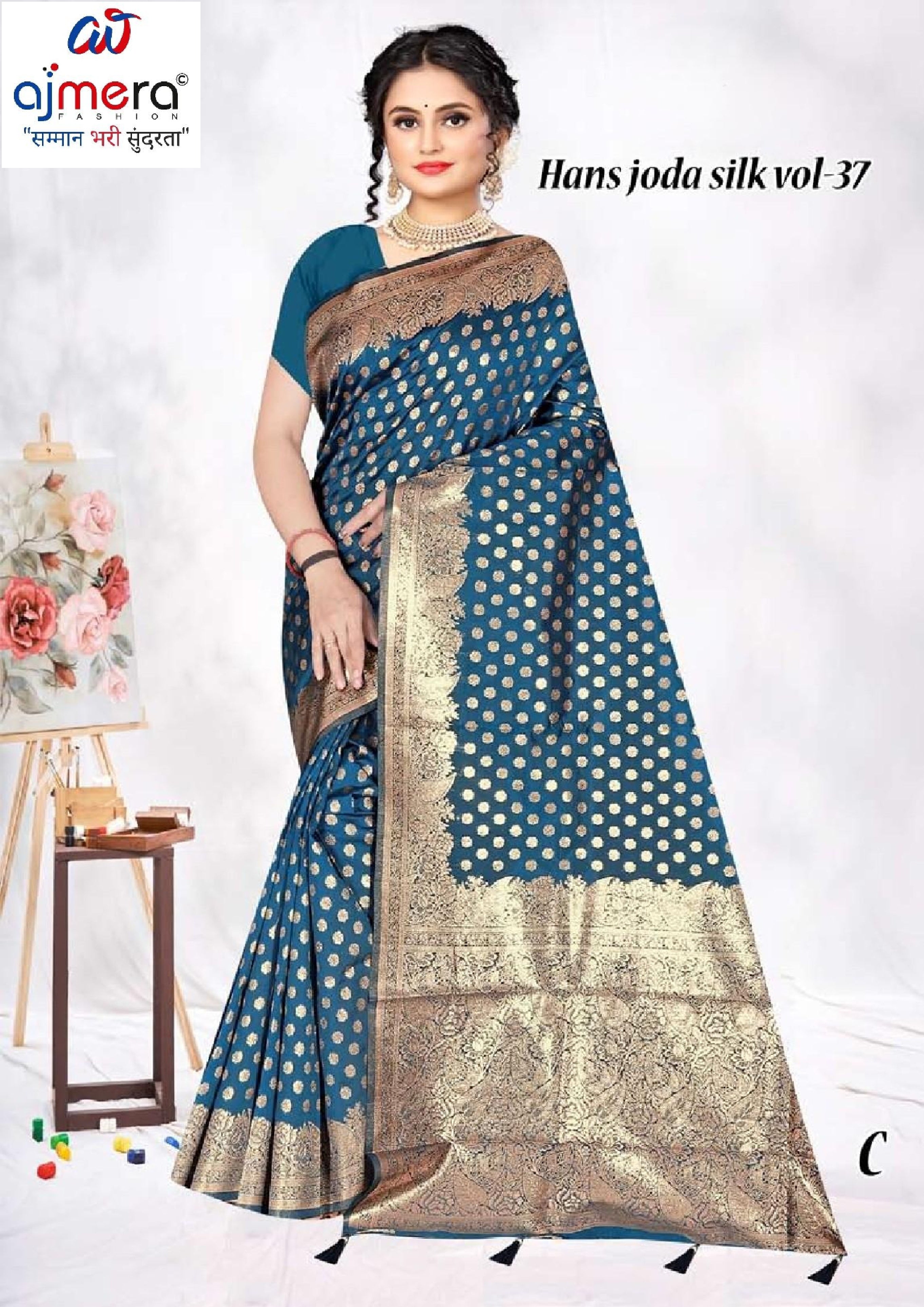 Premium Jacquard Silk Saree with Matching Blouse Piece for Ethnic Celebrations | TUL-HANSJODA SILK VOL-03
