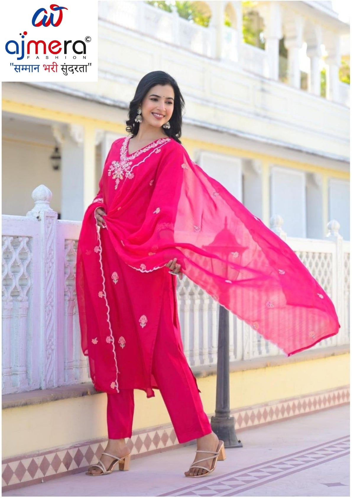 Designer Embroidered Pakistani Suit Set for Women | FSP-K2854