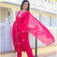 Designer Embroidered Pakistani Suit Set for Women | FSP-K2854