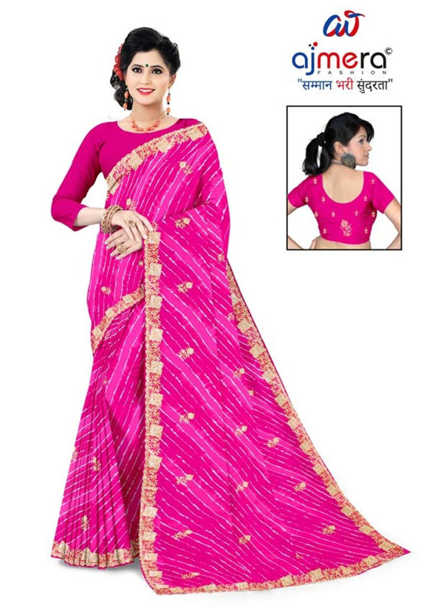 Chic Printed Saree with Blouse Piece for Sophisticated Ethnic Style  | TD-RASHMI