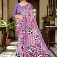 Designer Printed Saree with Blouse Piece for Special Occasions  | CAS-AMRUT DHARA