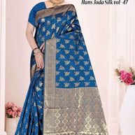 Stylish Jacquard Silk Saree with Blouse Piece for Festive Collection | TUL-HANSJODA SILK VOL-47