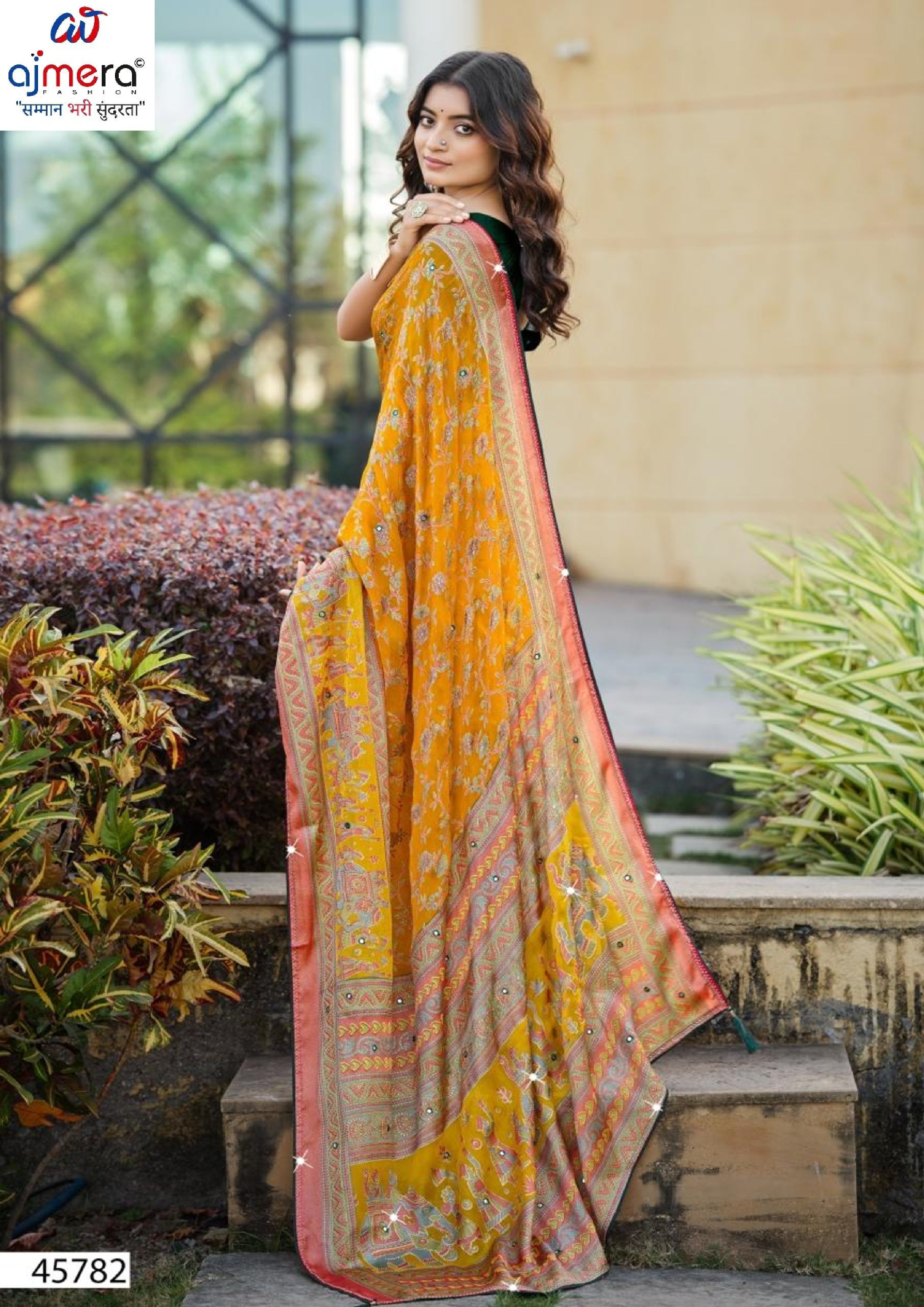 Designer Printed Saree with Blouse Piece for Special Occasions | VDT-TESLA BRASSO-01