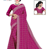 Beautiful Printed Saree with Blouse Piece for Cultural Celebrations  | TD-MAKKHAN MALAI