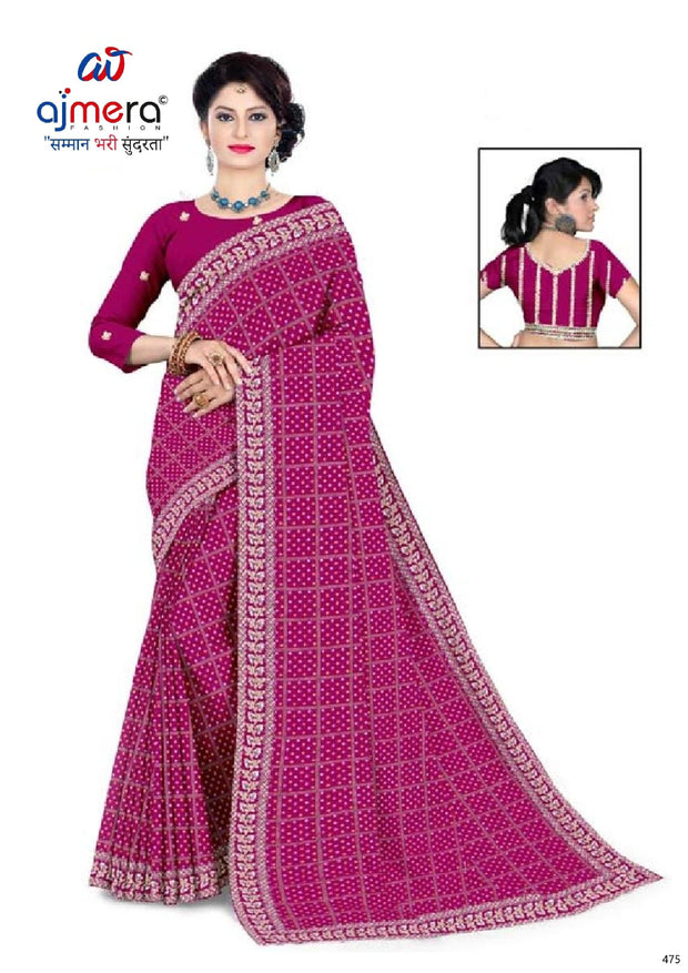 Beautiful Printed Saree with Blouse Piece for Cultural Celebrations  | TD-MAKKHAN MALAI