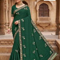 Fandy Dyed Matching Saree with Blouse Piece for Premium Ethnic and Traditional Wear | VKM-MATUKI