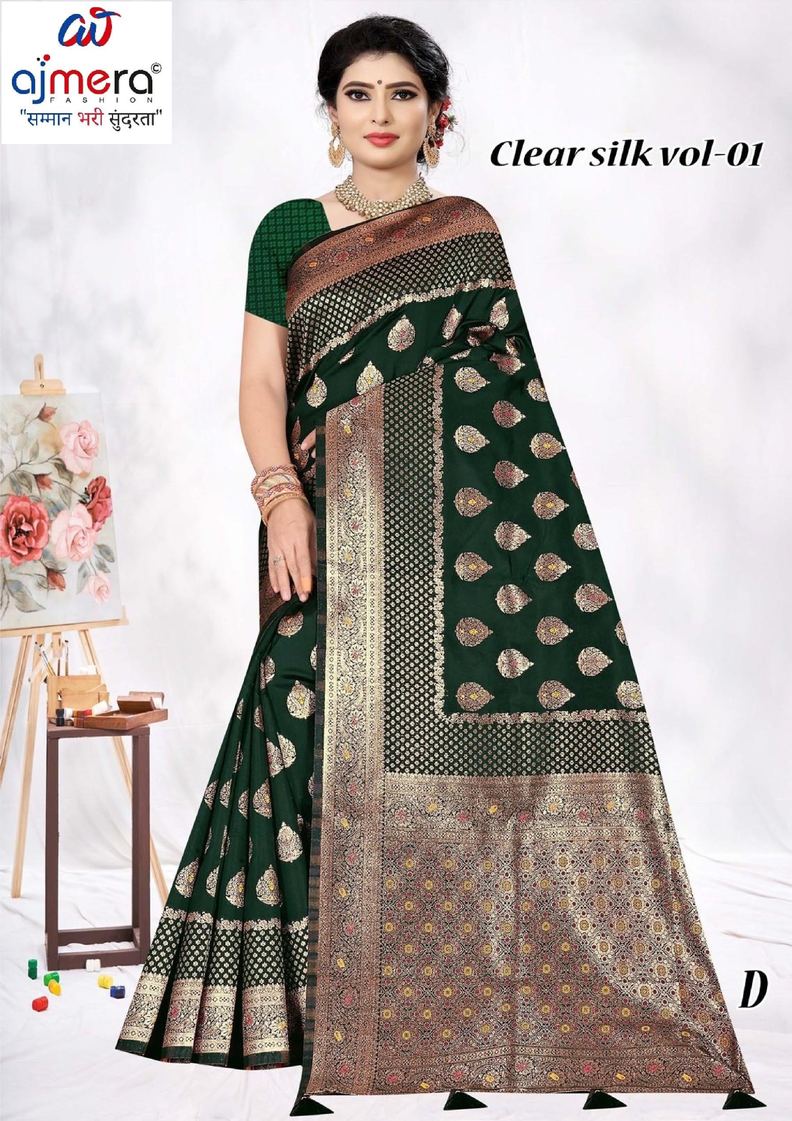 Classic Jacquard Silk Saree with Blouse Piece for Elegant Traditional Look | TUL-CLEAR SILK VOL-01