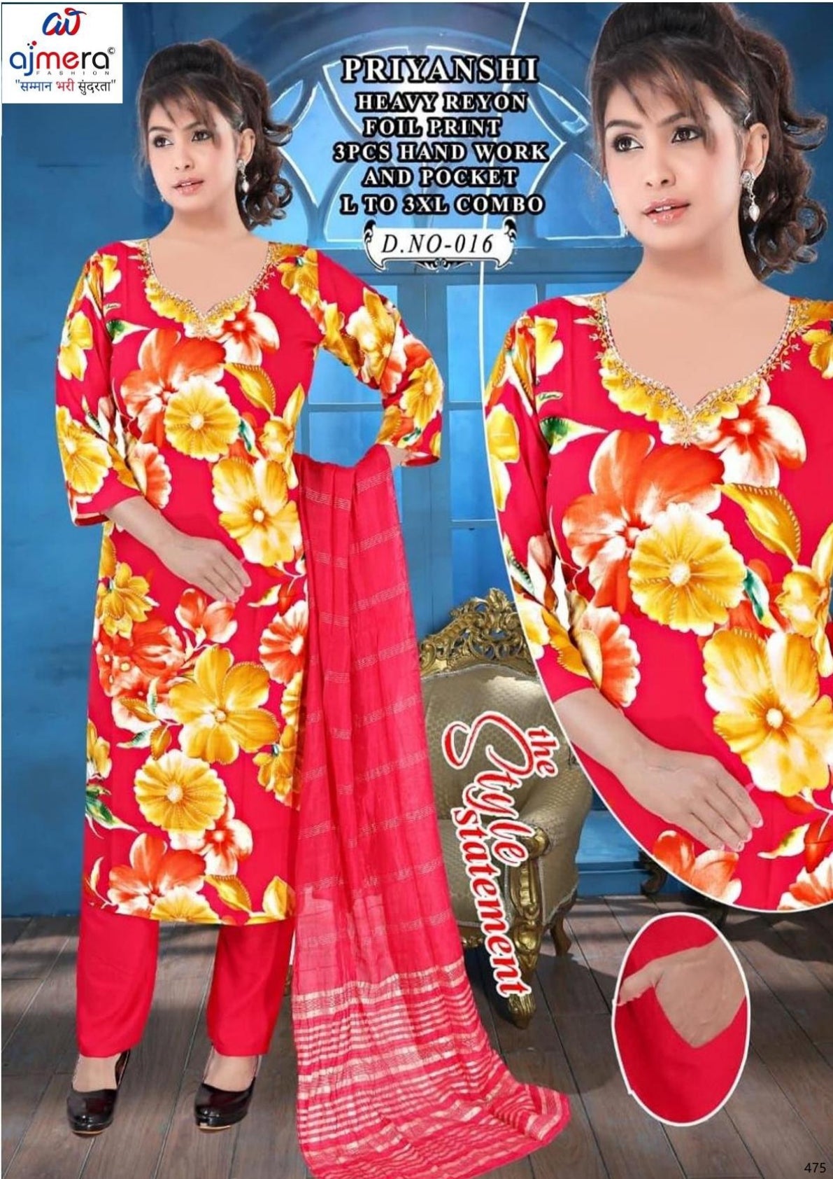 Plus Size Designer Kurti Set for Women | KRJ-PRIYANSHI