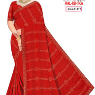 Fandy Fancy Lycra Matching Saree with Blouse Piece for Premium Ethnic and Traditional Wear | RAL-ISHIKA