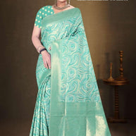 Elegant Jacquard Silk Saree With Blouse Piece | TUL-AASTHA ANU COTTON