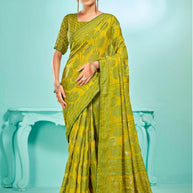 Premium Printed Saree with Matching Blouse Piece for Ethnic Elegance  | RDD-LANDMARK