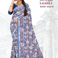 Elegant Printed Saree with Designer Blouse Piece for Festive Wear  | GLC-LAADLI