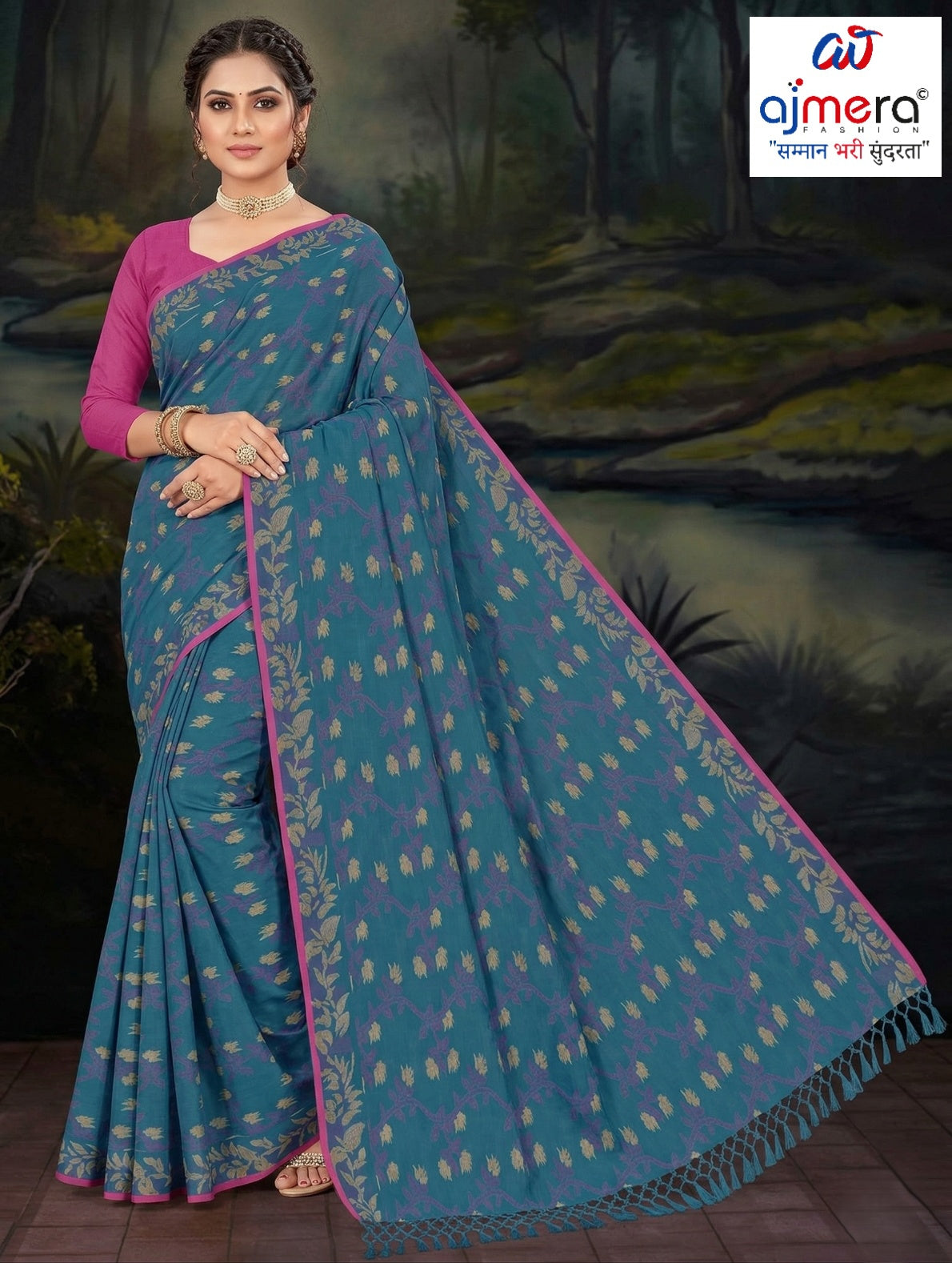 Handloom Cotton Saree with Without Blouse for Premium Ethnic and Traditional Wear | PJA-DIAMOND COTTON