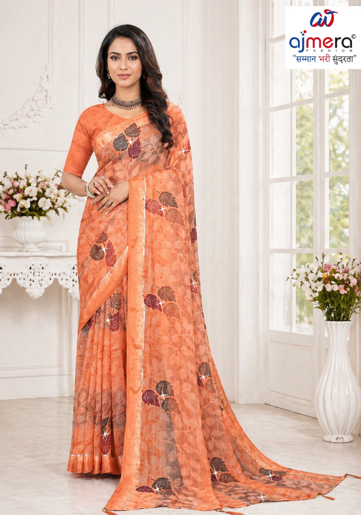 Classic Printed Saree with Blouse Piece for Timeless Traditional Style  | TTS-DHANUSHA