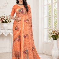 Classic Printed Saree with Blouse Piece for Timeless Traditional Style  | TTS-DHANUSHA
