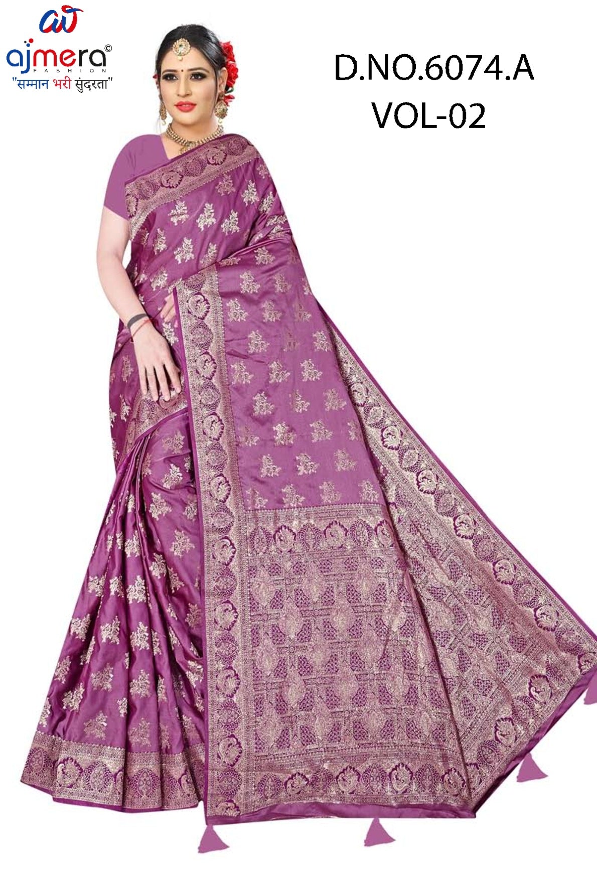 Elegant Jacquard Silk Saree with Designer Blouse Piece for Festive Elegance | DBU-MANGAL BELLA VOL-02