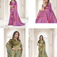 Chic Printed Saree with Blouse Piece for Sophisticated Ethnic Style | RDD-ANKITA