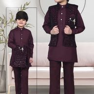 Wholesale Boys Jacquard Modi Koti Set | JDW-7093