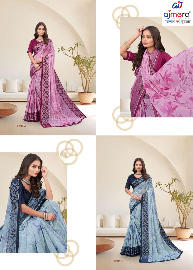 Stylish Printed Saree with Blouse Piece for Traditional Celebrations | RDD-SAPPHIRE VOL-2