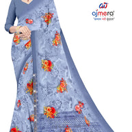 Contemporary Printed Saree with Blouse Piece for Premium Wear  | CAS-HAPPY DAY
