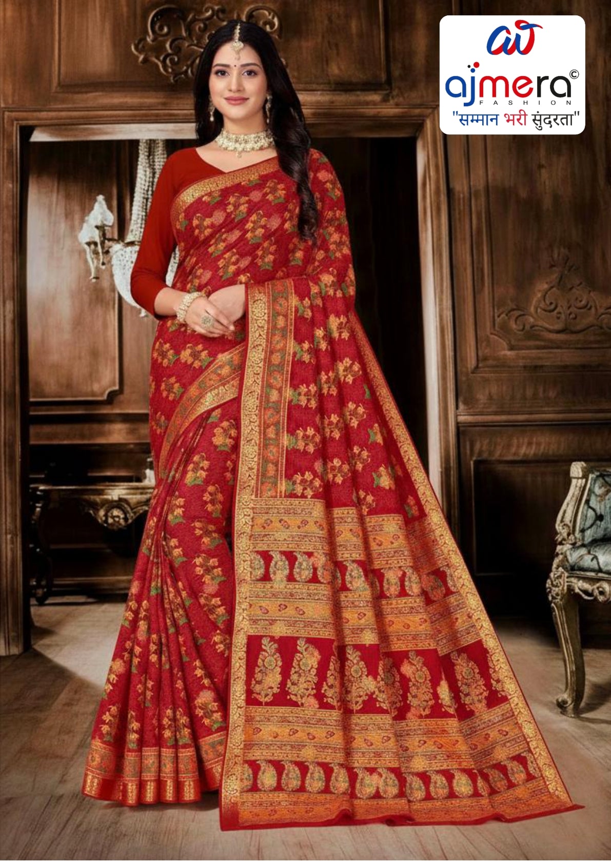 Cotton Saree with Without Blouse for Premium Ethnic and Traditional Wear | MSS-SHIV RUKMINI COTTON