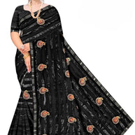 Rimzim Satin Dyed Matching Saree with Blouse Piece for Premium Ethnic and Traditional Wear | VKM-HIGH COURT