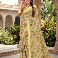 Stylish Printed Saree with Blouse Piece for Traditional Celebrations | GLC-ALPHA