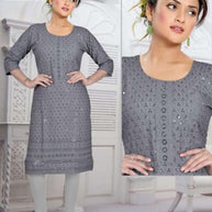 Designer Chicken Sequence Work Kurti for Women | SHP-CHICKEN SEQUENCE WORK